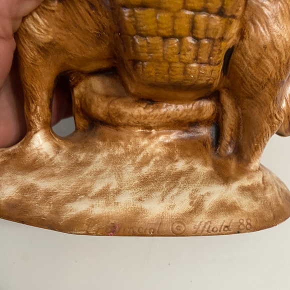 Christmas Ceramic By Eloise Santa Donkey And Tree 9 Inches Tall Rare 1988 Mold - Picture 4 of 10